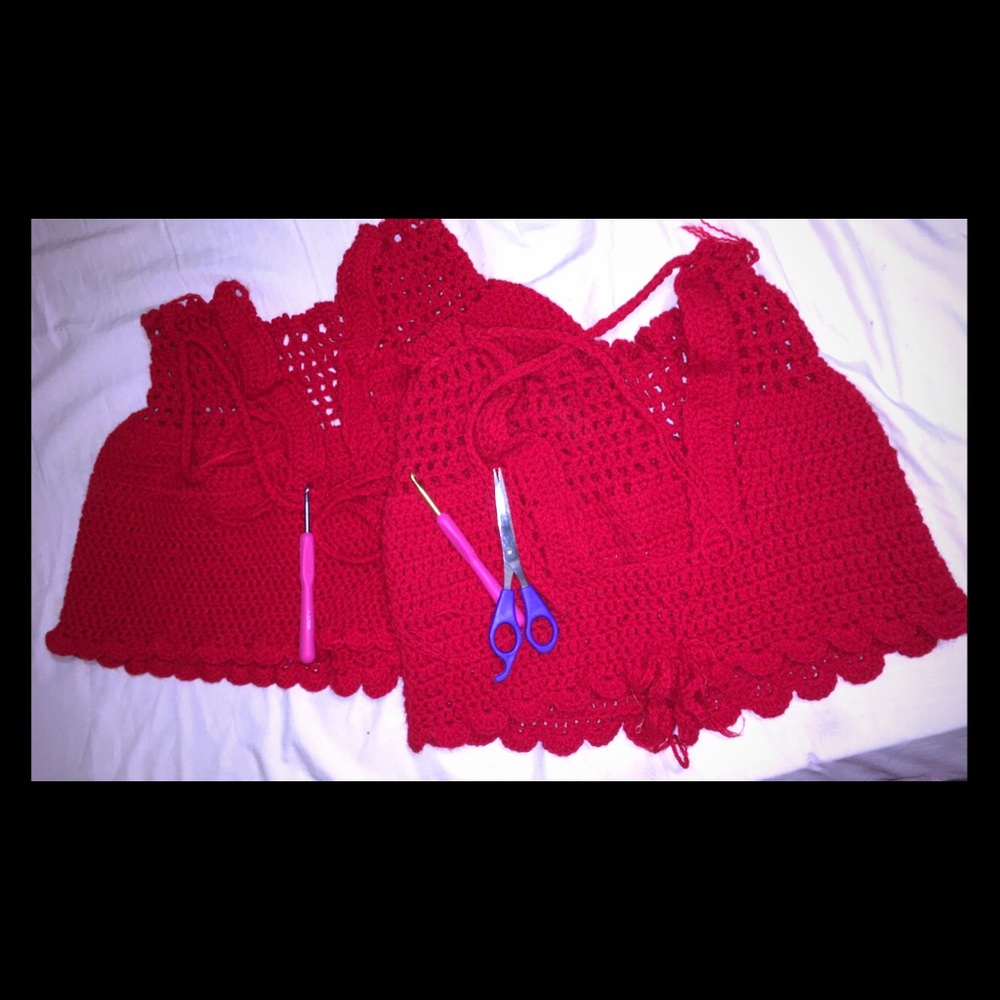 Crochet lace up shorts  🩳